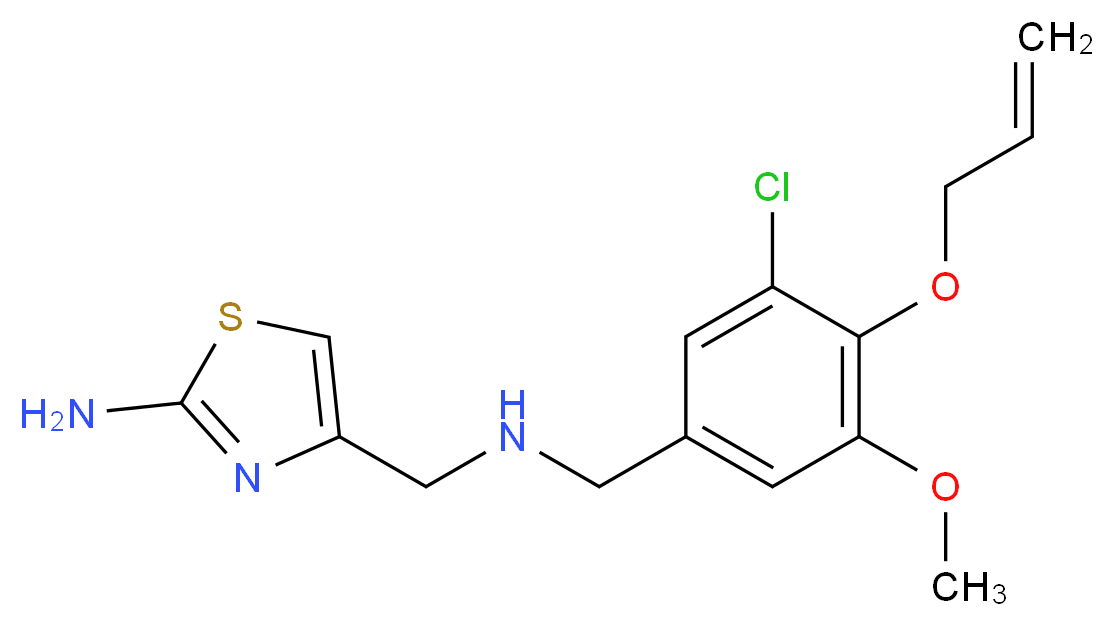 4-({[4-(allyloxy)-3-chloro-5-methoxybenzyl]amino}methyl)-1,3-thiazol-2-amine_Molecular_structure_CAS_)