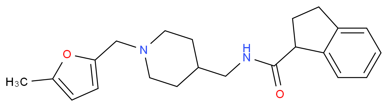 N-({1-[(5-methyl-2-furyl)methyl]piperidin-4-yl}methyl)indane-1-carboxamide_Molecular_structure_CAS_)