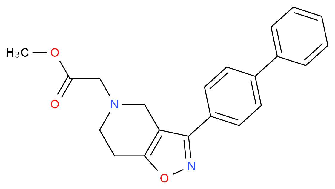 methyl (3-biphenyl-4-yl-6,7-dihydroisoxazolo[4,5-c]pyridin-5(4H)-yl)acetate_Molecular_structure_CAS_)
