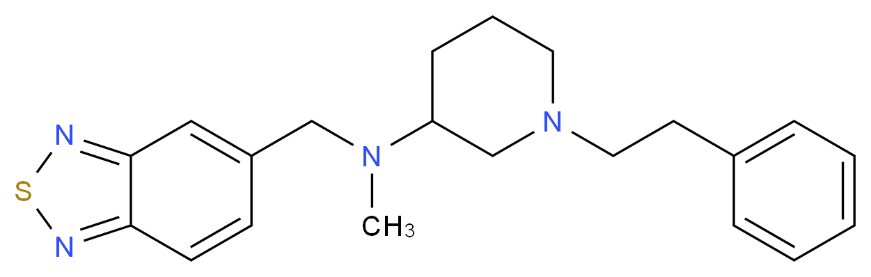 N-(2,1,3-benzothiadiazol-5-ylmethyl)-N-methyl-1-(2-phenylethyl)-3-piperidinamine_Molecular_structure_CAS_)