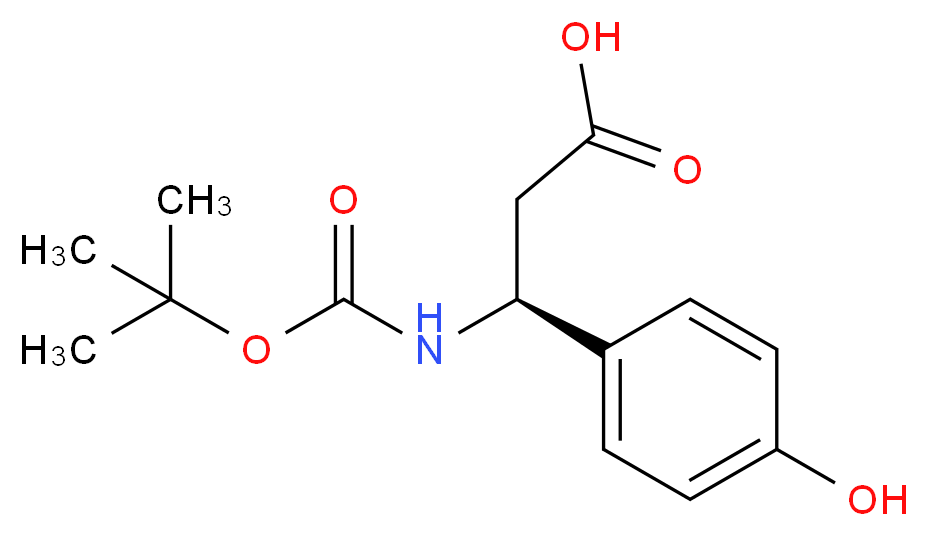 BOC-(S)-3-AMINO-3-(4-HYDROXY-PHENYL)-PROPIONIC ACID_Molecular_structure_CAS_499995-80-1)