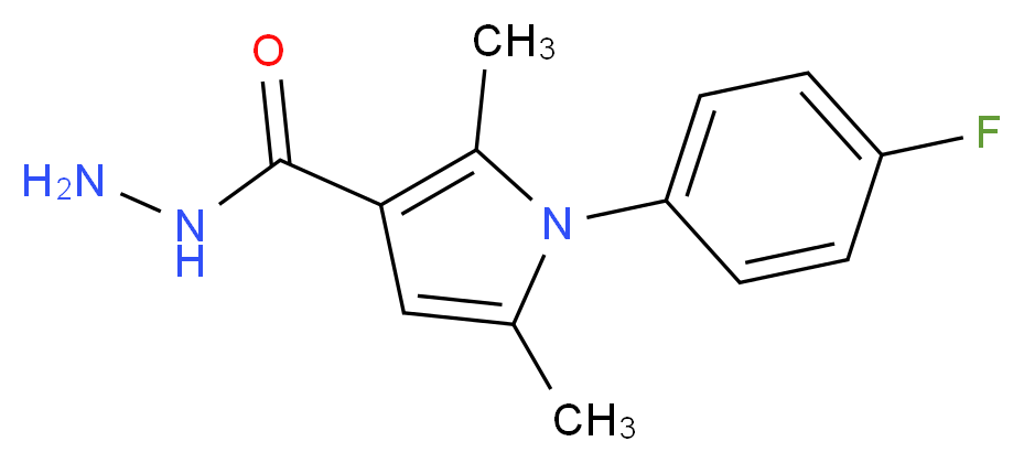 1-(4-Fluoro-phenyl)-2,5-dimethyl-1H-pyrrole-3-carboxylic acid hydrazide_Molecular_structure_CAS_)