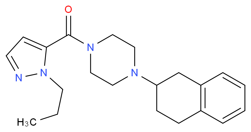 1-[(1-propyl-1H-pyrazol-5-yl)carbonyl]-4-(1,2,3,4-tetrahydro-2-naphthalenyl)piperazine_Molecular_structure_CAS_)