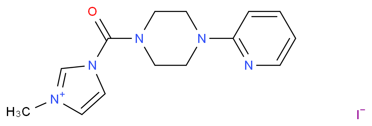 3-methyl-1-[(4-pyridin-2-ylpiperazin-1-yl)carbonyl]-1H-imidazol-3-ium iodide_Molecular_structure_CAS_)