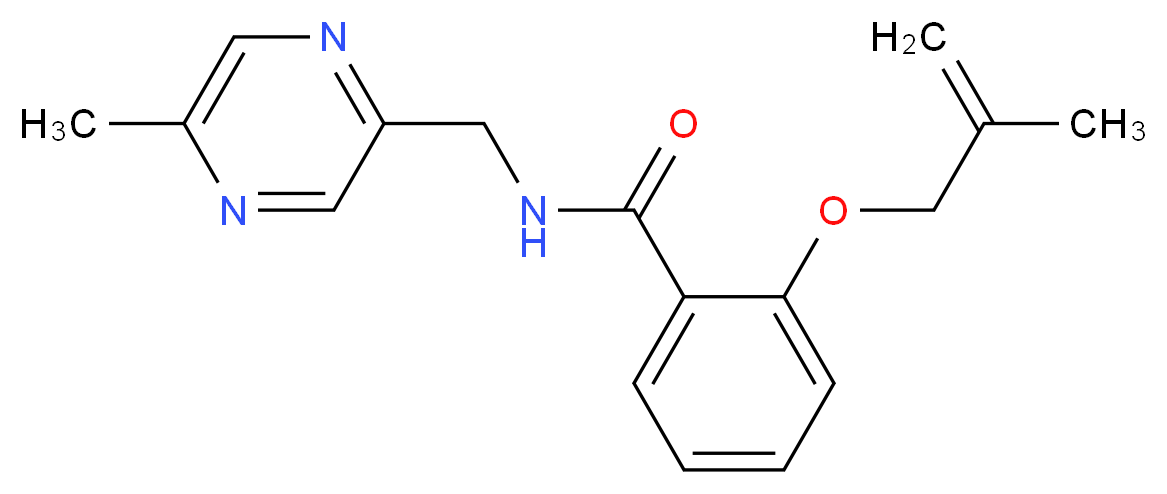 2-[(2-methylprop-2-en-1-yl)oxy]-N-[(5-methylpyrazin-2-yl)methyl]benzamide_Molecular_structure_CAS_)