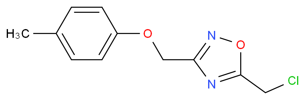 5-(chloromethyl)-3-[(4-methylphenoxy)methyl]-1,2,4-oxadiazole_Molecular_structure_CAS_850375-37-0)