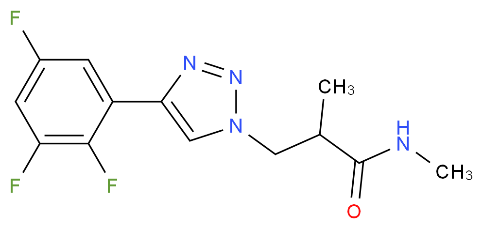 N,2-dimethyl-3-[4-(2,3,5-trifluorophenyl)-1H-1,2,3-triazol-1-yl]propanamide_Molecular_structure_CAS_)