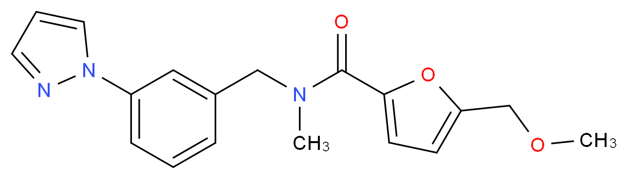 5-(methoxymethyl)-N-methyl-N-[3-(1H-pyrazol-1-yl)benzyl]-2-furamide_Molecular_structure_CAS_)