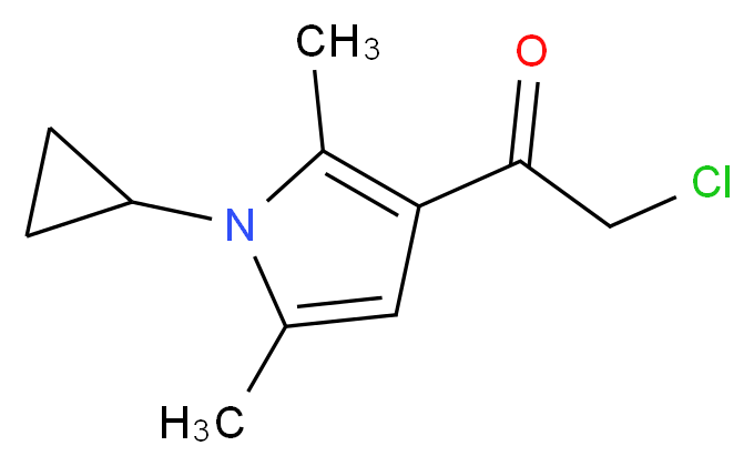 2-chloro-1-(1-cyclopropyl-2,5-dimethyl-1H-pyrrol-3-yl)ethanone_Molecular_structure_CAS_)