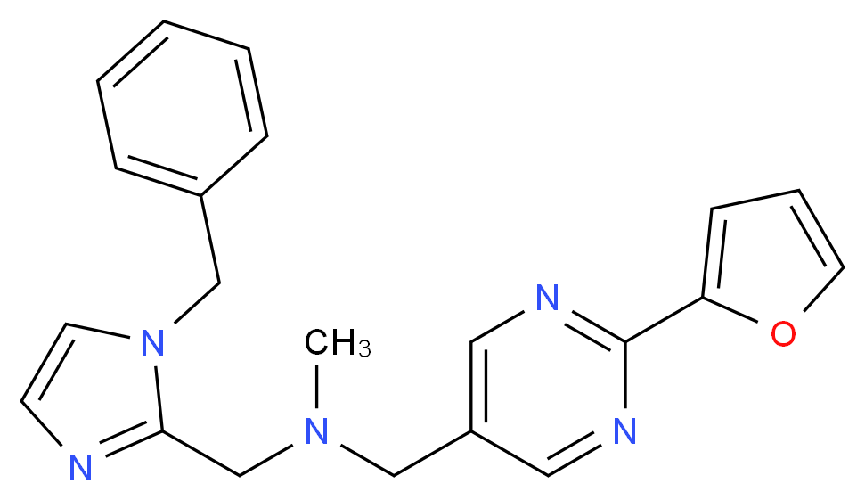 1-(1-benzyl-1H-imidazol-2-yl)-N-{[2-(2-furyl)pyrimidin-5-yl]methyl}-N-methylmethanamine_Molecular_structure_CAS_)