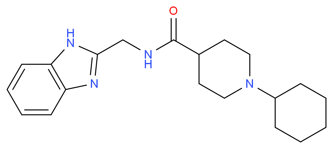 N-(1H-benzimidazol-2-ylmethyl)-1-cyclohexyl-4-piperidinecarboxamide_Molecular_structure_CAS_)