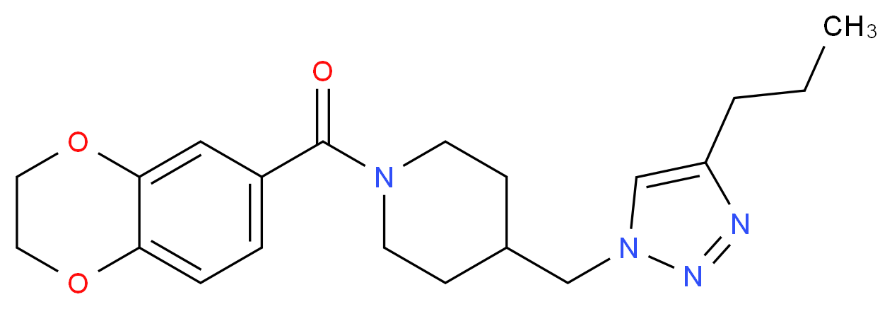 1-(2,3-dihydro-1,4-benzodioxin-6-ylcarbonyl)-4-[(4-propyl-1H-1,2,3-triazol-1-yl)methyl]piperidine_Molecular_structure_CAS_)