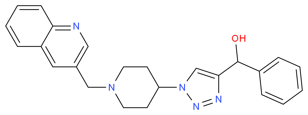 phenyl{1-[1-(3-quinolinylmethyl)-4-piperidinyl]-1H-1,2,3-triazol-4-yl}methanol_Molecular_structure_CAS_)