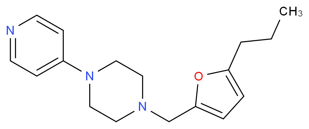 1-[(5-propyl-2-furyl)methyl]-4-pyridin-4-ylpiperazine_Molecular_structure_CAS_)