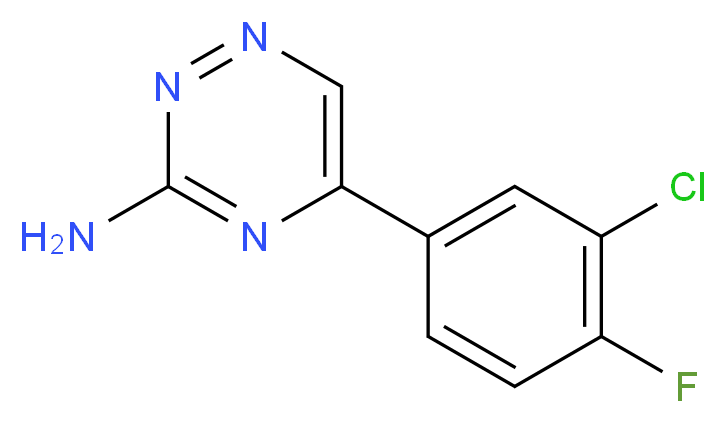 5-(3-chloro-4-fluorophenyl)-1,2,4-triazin-3-amine_Molecular_structure_CAS_)