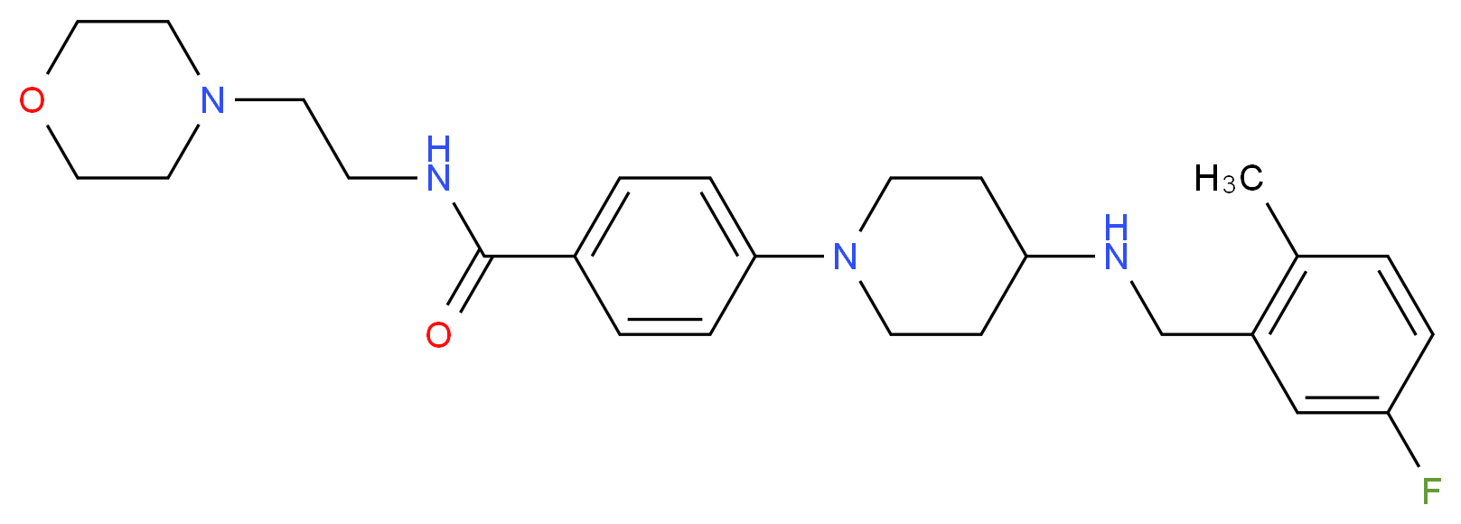 4-{4-[(5-fluoro-2-methylbenzyl)amino]-1-piperidinyl}-N-[2-(4-morpholinyl)ethyl]benzamide_Molecular_structure_CAS_)