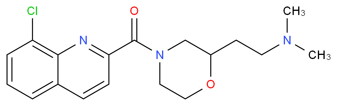 (2-{4-[(8-chloro-2-quinolinyl)carbonyl]-2-morpholinyl}ethyl)dimethylamine_Molecular_structure_CAS_)