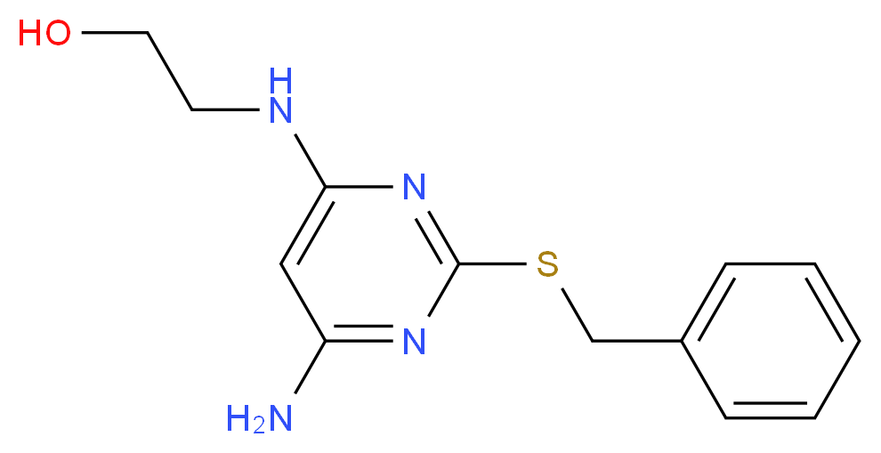 2-{[6-amino-2-(benzylthio)pyrimidin-4-yl]amino}ethanol_Molecular_structure_CAS_)