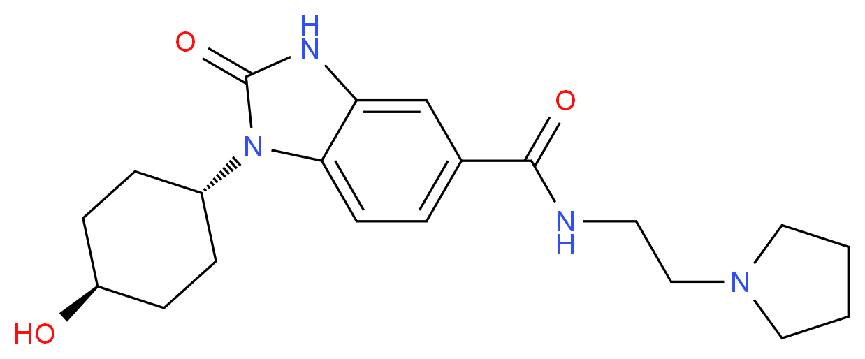 1-(trans-4-hydroxycyclohexyl)-2-oxo-N-(2-pyrrolidin-1-ylethyl)-2,3-dihydro-1H-benzimidazole-5-carboxamide_Molecular_structure_CAS_)