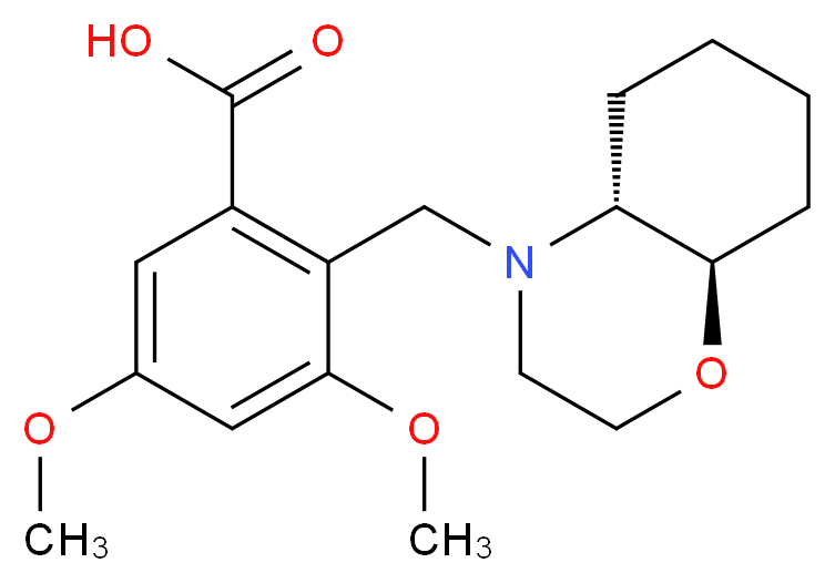 3,5-dimethoxy-2-[(4aR*,8aR*)-octahydro-4H-1,4-benzoxazin-4-ylmethyl]benzoic acid_Molecular_structure_CAS_)