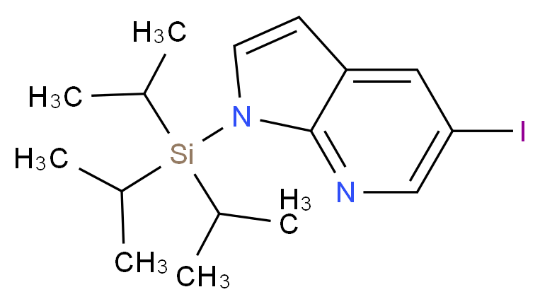 5-Iodo-1-triisopropylsilanyl-1H-pyrrolo-[2,3-b]pyridine_Molecular_structure_CAS_913983-21-8)