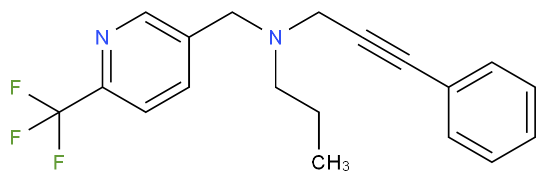 (3-phenylprop-2-yn-1-yl)propyl{[6-(trifluoromethyl)pyridin-3-yl]methyl}amine_Molecular_structure_CAS_)