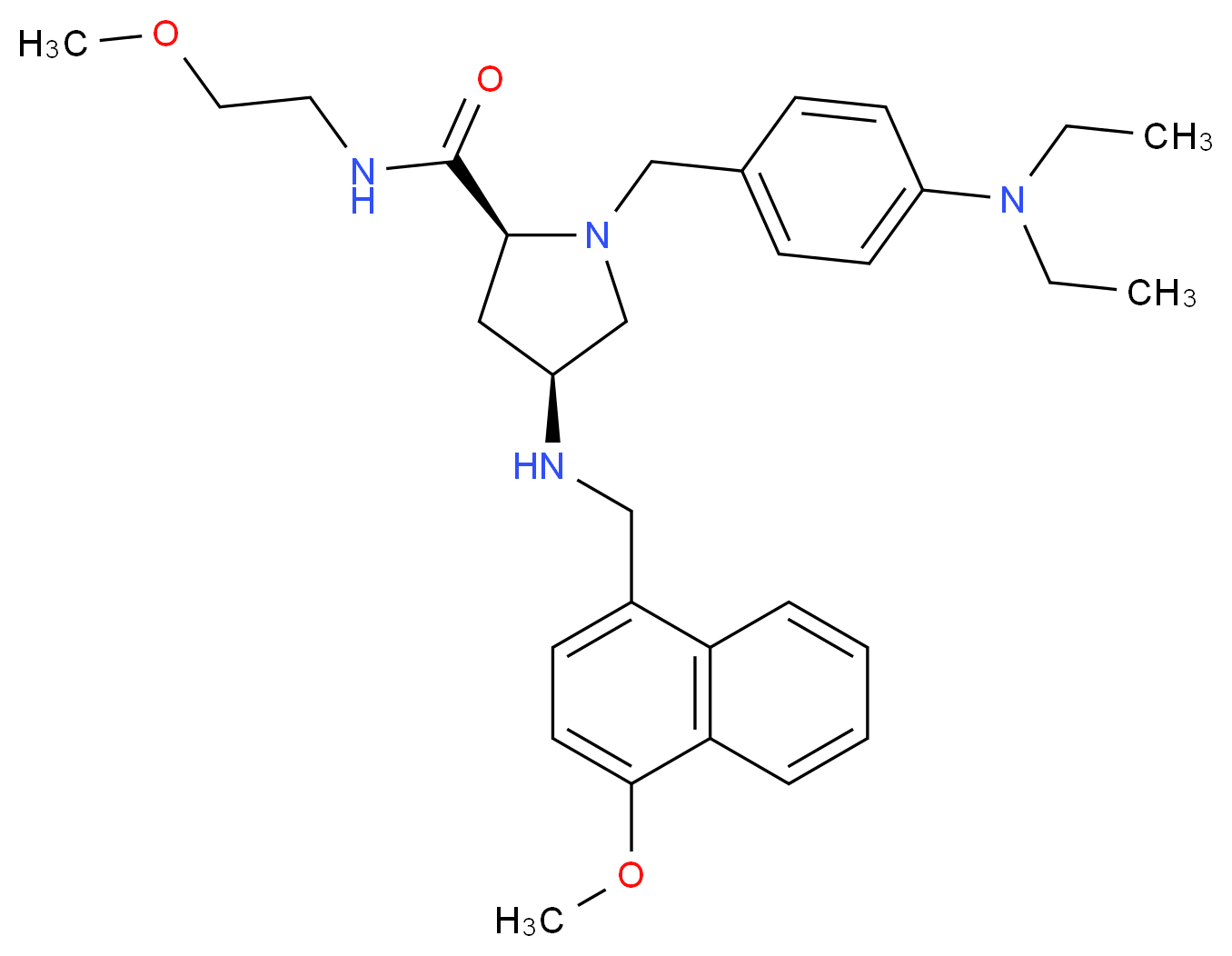 (4S)-1-[4-(diethylamino)benzyl]-N-(2-methoxyethyl)-4-{[(4-methoxy-1-naphthyl)methyl]amino}-L-prolinamide_Molecular_structure_CAS_)