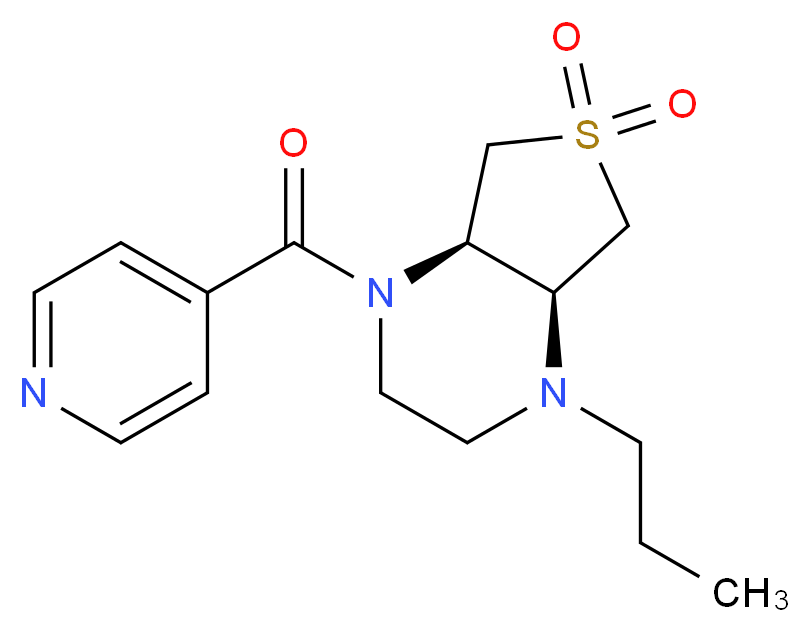 (4aS*,7aR*)-1-isonicotinoyl-4-propyloctahydrothieno[3,4-b]pyrazine 6,6-dioxide_Molecular_structure_CAS_)