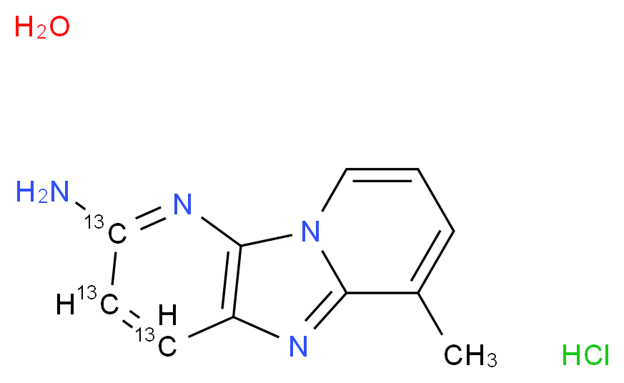 2-Amino-6-methyldipyrido[1,2-a:3',2'-d]imidazole-13C3 Hydrochloride Hydrate _Molecular_structure_CAS_)