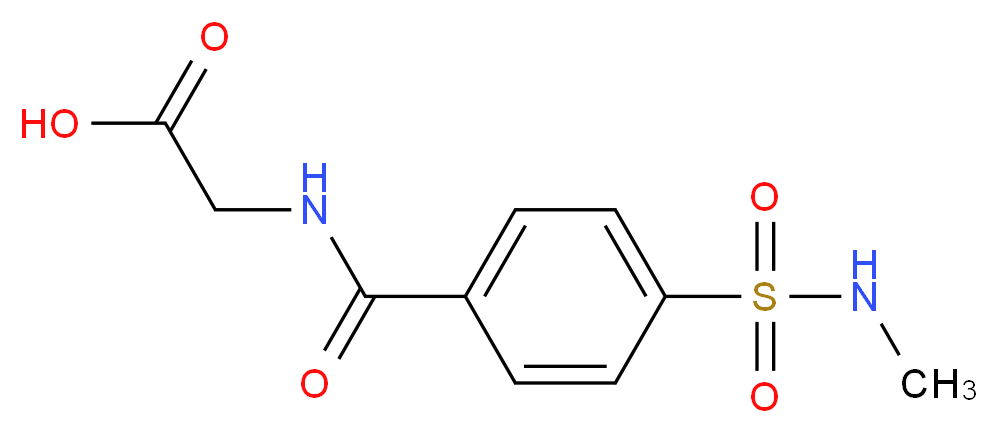 ({4-[(methylamino)sulfonyl]benzoyl}amino)acetic acid_Molecular_structure_CAS_)