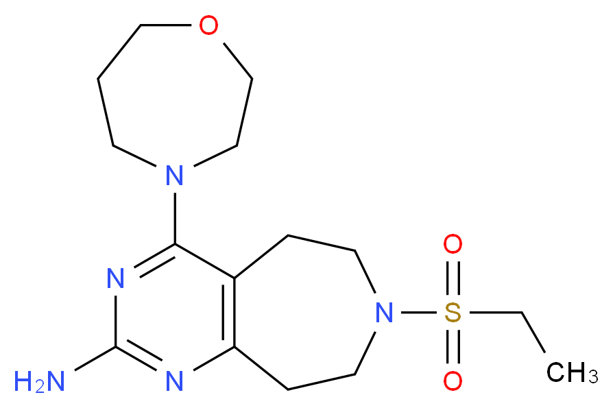 7-(ethylsulfonyl)-4-(1,4-oxazepan-4-yl)-6,7,8,9-tetrahydro-5H-pyrimido[4,5-d]azepin-2-amine_Molecular_structure_CAS_)