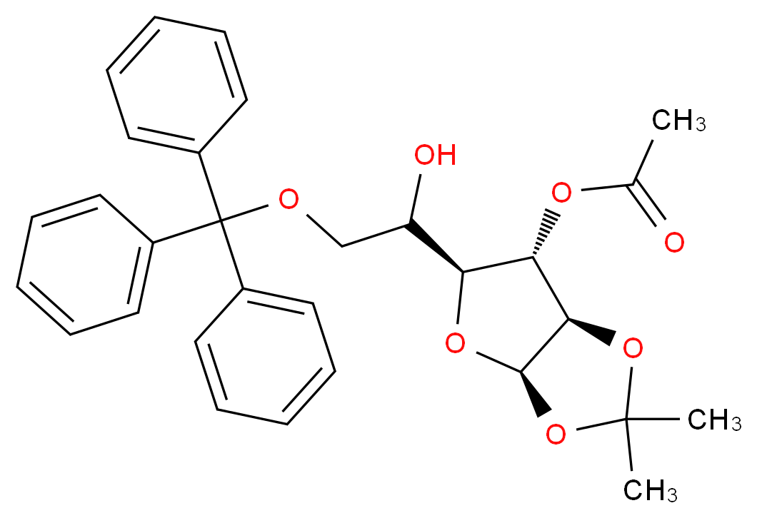 3-Acetyl-1,2-O-isopropylidene-6-O-trityl-α-D-galactofuranose_Molecular_structure_CAS_109680-97-9)