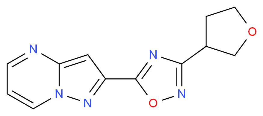 2-[3-(tetrahydrofuran-3-yl)-1,2,4-oxadiazol-5-yl]pyrazolo[1,5-a]pyrimidine_Molecular_structure_CAS_)