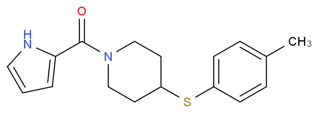 4-[(4-methylphenyl)thio]-1-(1H-pyrrol-2-ylcarbonyl)piperidine_Molecular_structure_CAS_)