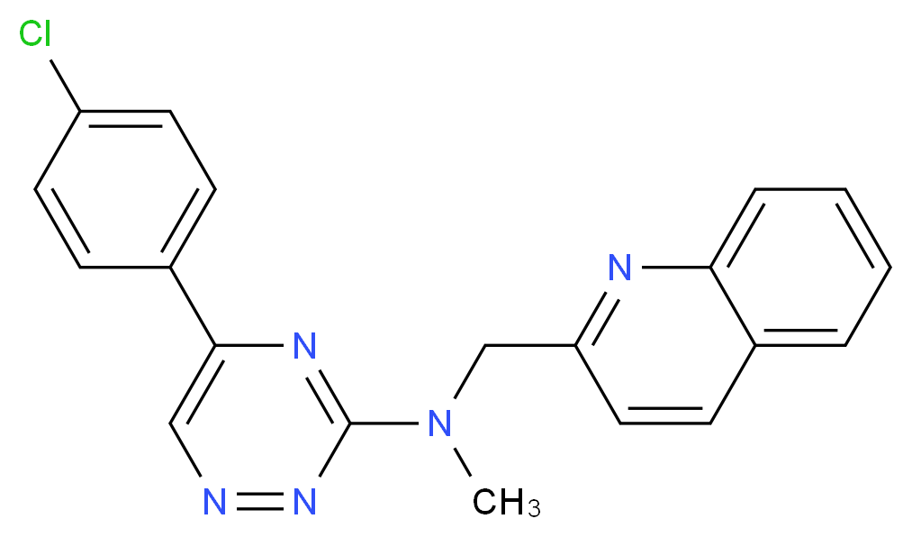 5-(4-chlorophenyl)-N-methyl-N-(2-quinolinylmethyl)-1,2,4-triazin-3-amine_Molecular_structure_CAS_)
