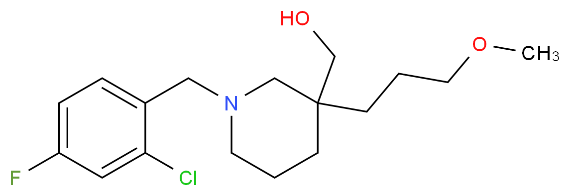 [1-(2-chloro-4-fluorobenzyl)-3-(3-methoxypropyl)-3-piperidinyl]methanol_Molecular_structure_CAS_)