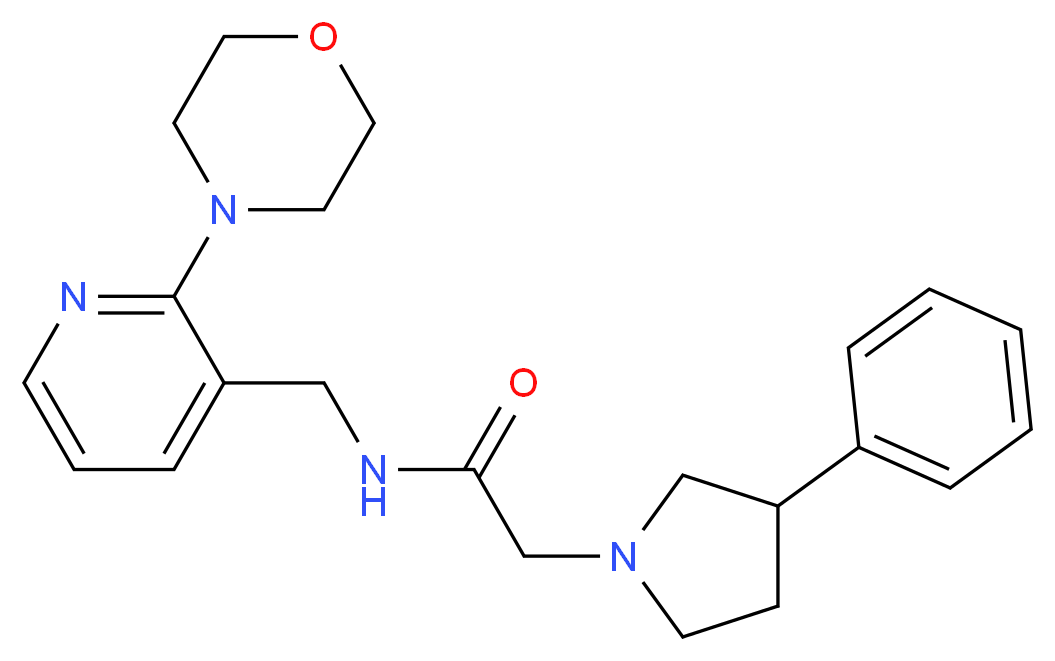 N-{[2-(4-morpholinyl)-3-pyridinyl]methyl}-2-(3-phenyl-1-pyrrolidinyl)acetamide_Molecular_structure_CAS_)