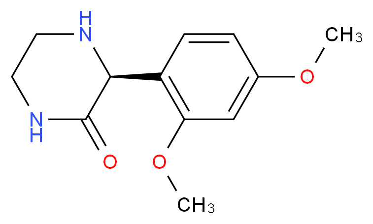 (S)-3-(2,4-DIMETHOXY-PHENYL)-PIPERAZIN-2-ONE_Molecular_structure_CAS_)