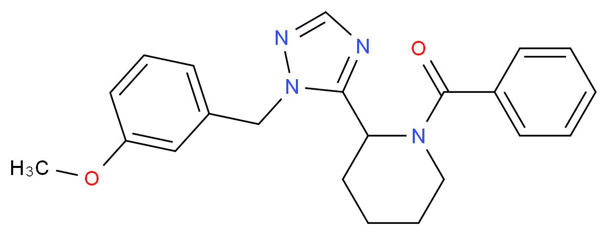 1-benzoyl-2-[1-(3-methoxybenzyl)-1H-1,2,4-triazol-5-yl]piperidine_Molecular_structure_CAS_)