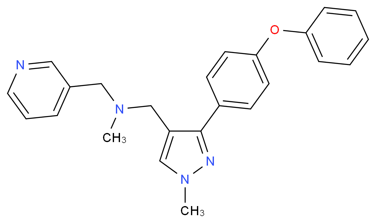 N-methyl-1-[1-methyl-3-(4-phenoxyphenyl)-1H-pyrazol-4-yl]-N-(3-pyridinylmethyl)methanamine_Molecular_structure_CAS_)