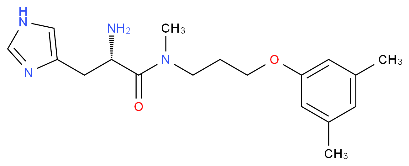 (2S)-2-amino-N-[3-(3,5-dimethylphenoxy)propyl]-3-(1H-imidazol-4-yl)-N-methylpropanamide_Molecular_structure_CAS_)