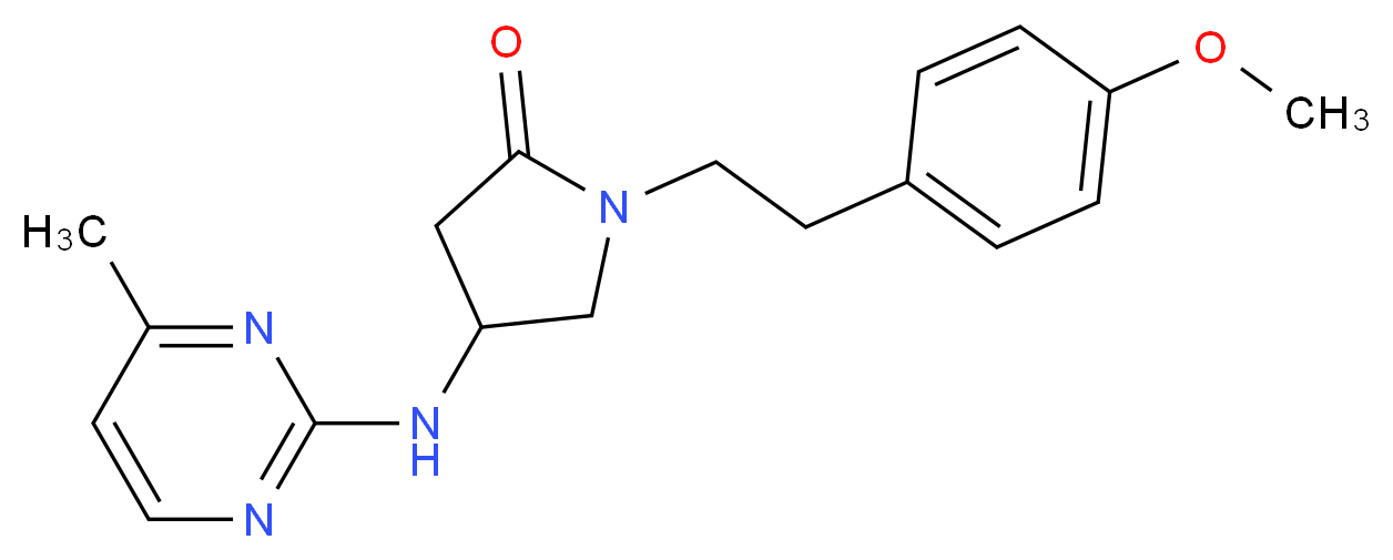 1-[2-(4-methoxyphenyl)ethyl]-4-[(4-methylpyrimidin-2-yl)amino]pyrrolidin-2-one_Molecular_structure_CAS_)