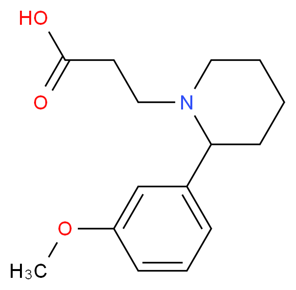 3-[2-(3-methoxyphenyl)-1-piperidinyl]propanoic acid_Molecular_structure_CAS_)