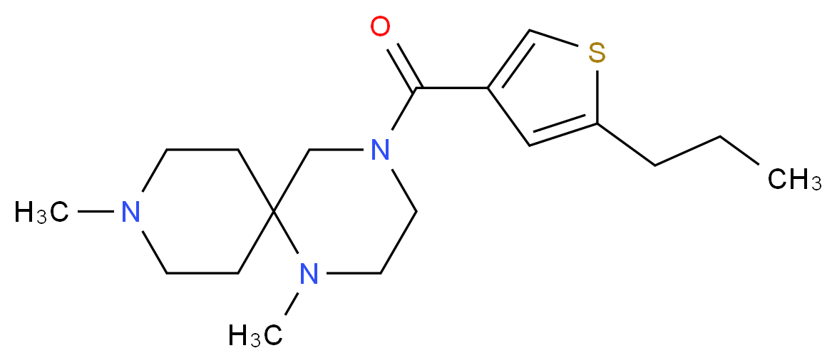 1,9-dimethyl-4-[(5-propyl-3-thienyl)carbonyl]-1,4,9-triazaspiro[5.5]undecane_Molecular_structure_CAS_)