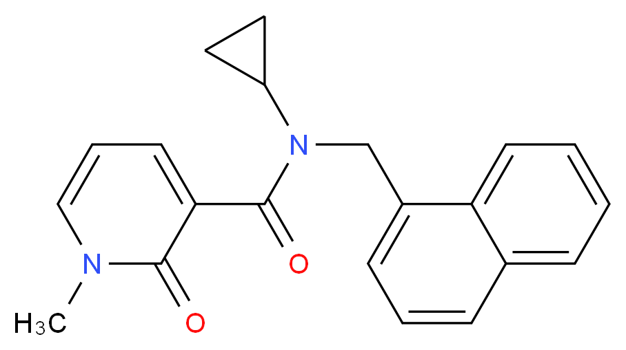N-cyclopropyl-1-methyl-N-(1-naphthylmethyl)-2-oxo-1,2-dihydropyridine-3-carboxamide_Molecular_structure_CAS_)