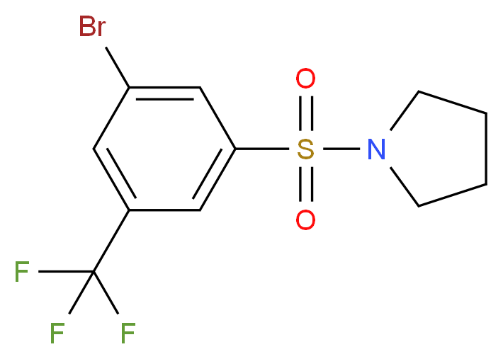 1-((3-Bromo-5-(trifluoromethyl)phenyl)sulfonyl)pyrrolidine_Molecular_structure_CAS_951884-59-6)