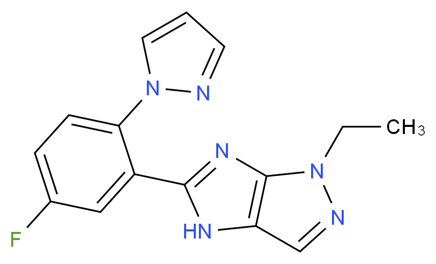 1-ethyl-5-[5-fluoro-2-(1H-pyrazol-1-yl)phenyl]-1,4-dihydroimidazo[4,5-c]pyrazole_Molecular_structure_CAS_)