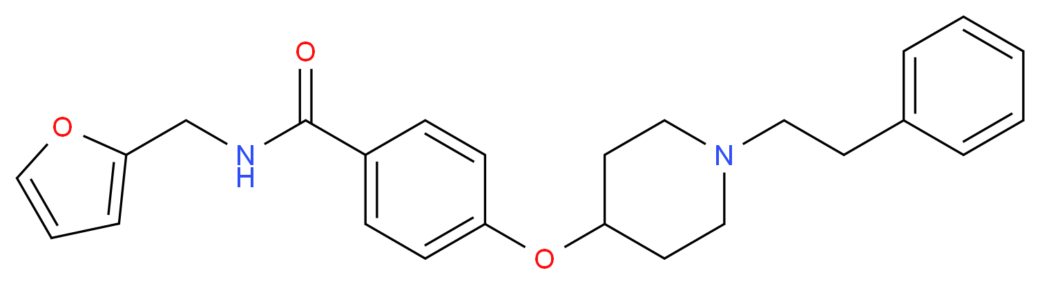 N-(2-furylmethyl)-4-{[1-(2-phenylethyl)-4-piperidinyl]oxy}benzamide_Molecular_structure_CAS_)
