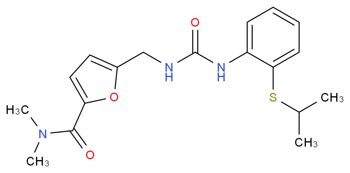 5-{[({[2-(isopropylthio)phenyl]amino}carbonyl)amino]methyl}-N,N-dimethyl-2-furamide_Molecular_structure_CAS_)