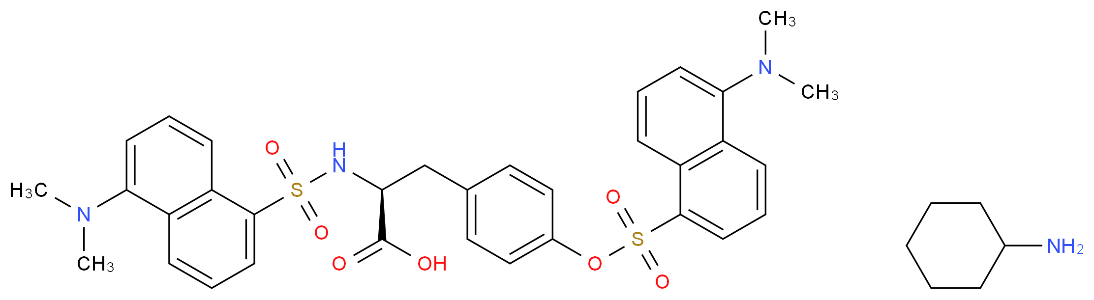 N,O-Didansyl-L-tyrosine cyclohexylammonium salt_Molecular_structure_CAS_102783-47-1)